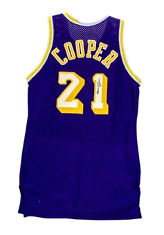 1986 Michael Cooper Signed Los Angeles Lakers Game Worn Jersey (DC Sports)